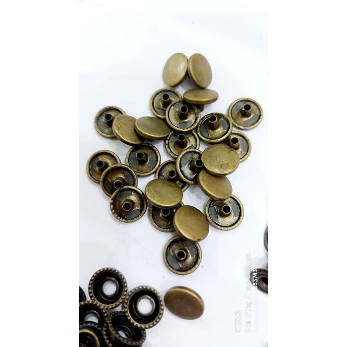 Nút bấm 4 thành phần (nút chén) Cúc bấm Loại 12mm Bằng thau không gỉ Màu bạc,vàng,đồng,đen Phụ liệu may mặc túi xách