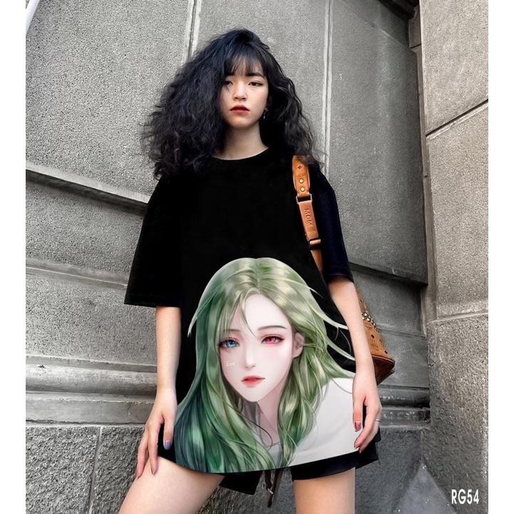 Áo Thun Unisex Form Rộng Hàng QC Cotton Oversize,Hình In Sắc Nét,Phong Cách Hàn Quốc TH205