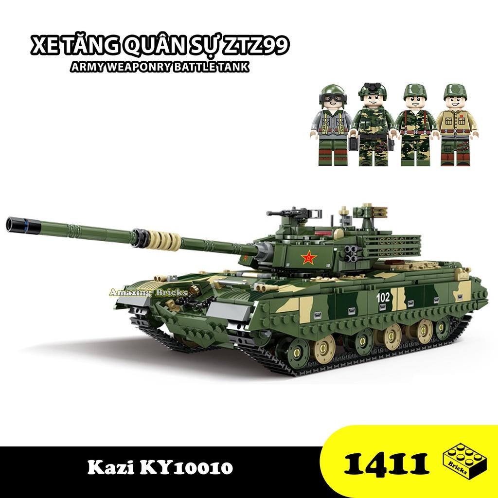 Đồ chơi Lắp ráp Xe Tăng ZTZ99, Kazi KY10010 Battle Tank Xếp hình thông minh, Mô hình xe tăng