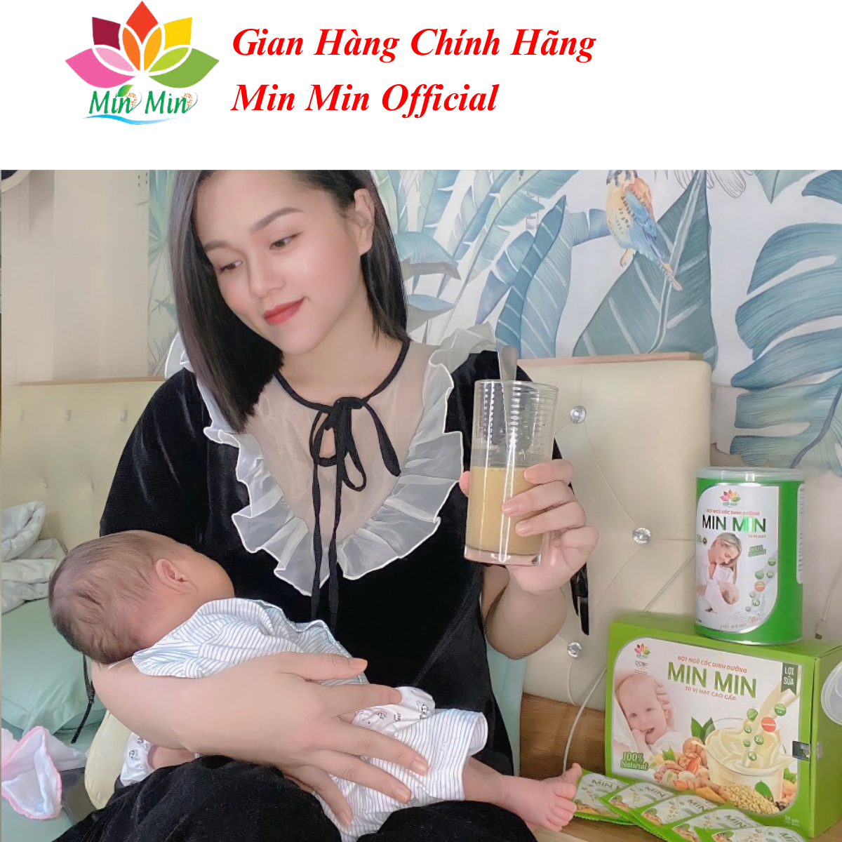 Combo 2 Hộp Ngũ Cốc Min Min Lợi Sữa 38 Hạt Dạng Gói (1Hộp 500gr x25 gói )- Chuyên Lợi Sữa và Phục Hồi Sức Khỏe Sau Sinh