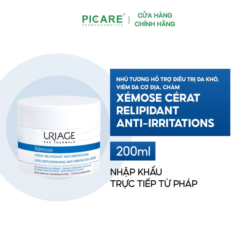 Nhũ Tương Dưỡng Ẩm Dành Cho Da Khô, Da Cơ Địa Uriage Xémose Céra Relipidante Anti-Irritations 200ml