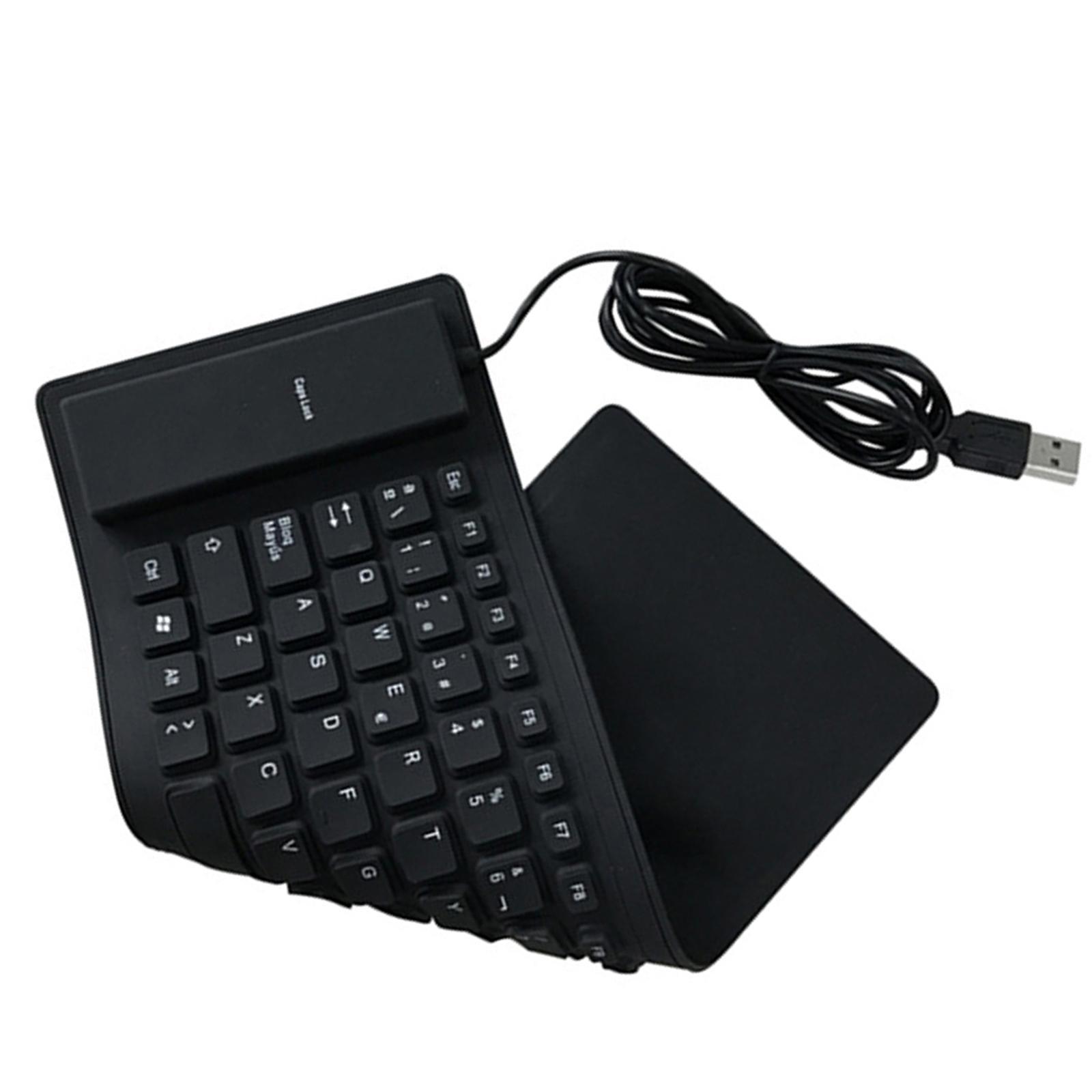 USB Foldable Spanish Roll up Silicone Keyboard Waterproof PC Laptop