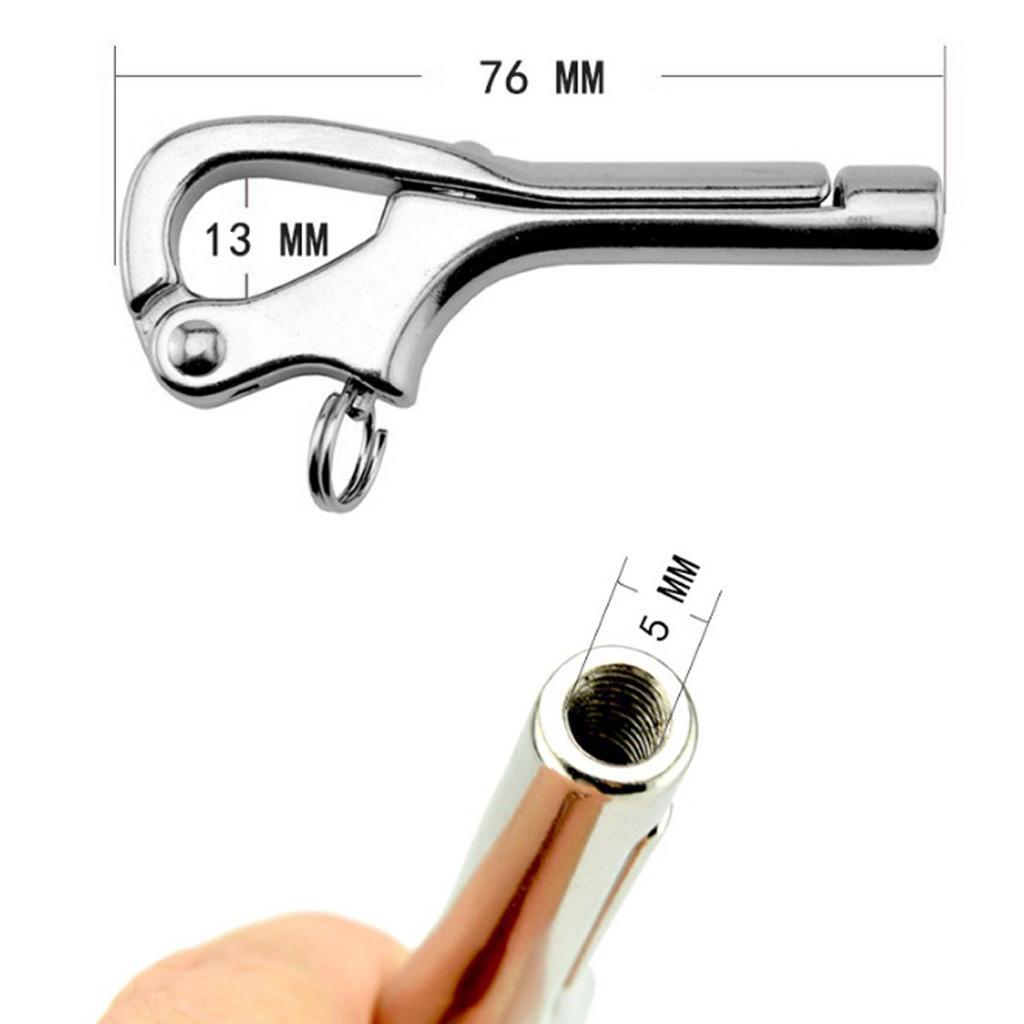 2Pcs Vintage 4in Pelican Hooks Head Board Snap Shackle Quick Release Hook