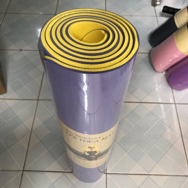 Thảm Tập Yoga 2 Lớp TPE Độ Dày Chuẩn 8mm , Thảm Tập Gym Chống Trơn Trượt Và Không Thấm Mồ Hôi Cao Cấp.