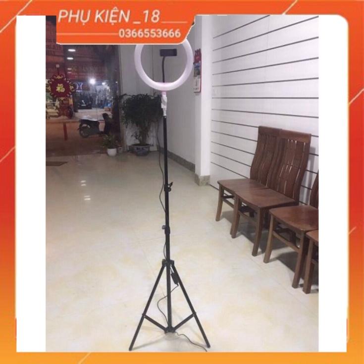 Đèn livestream led ring 26 cm và chân đứng thép live spa studio