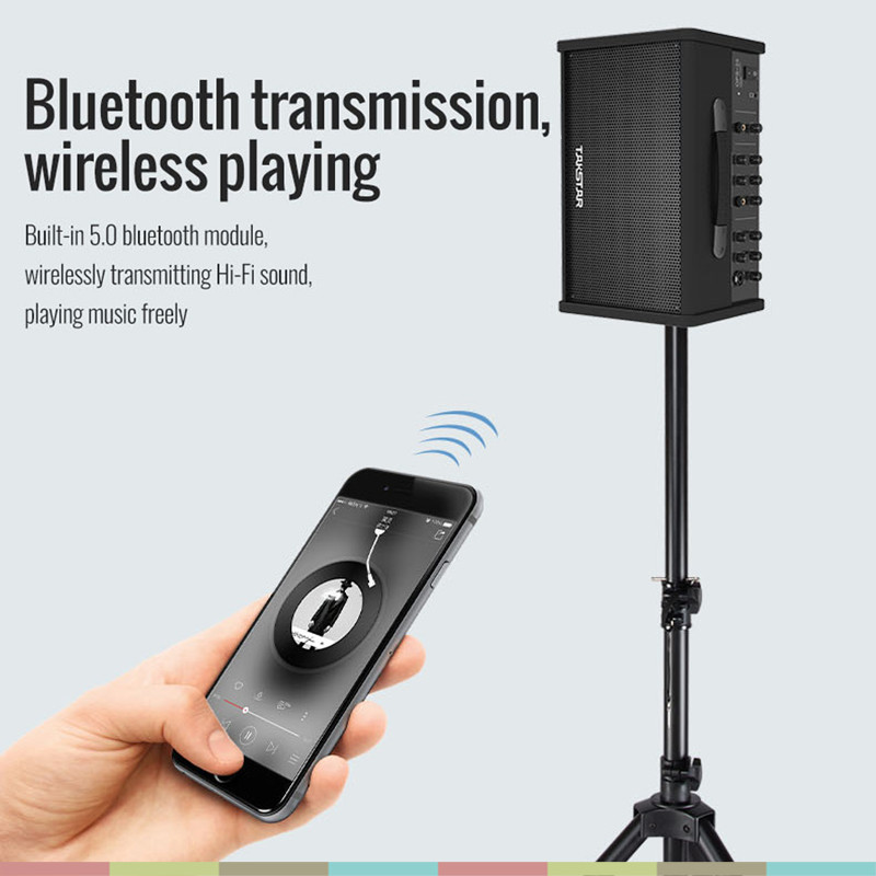 Loa Kéo Bluetooth Hát Karaoke Di Động, Công Suất 40w, Có Reverb, Delay, Loa 6.5 Inch Takstar OPS-25 - Hàng chính hãng