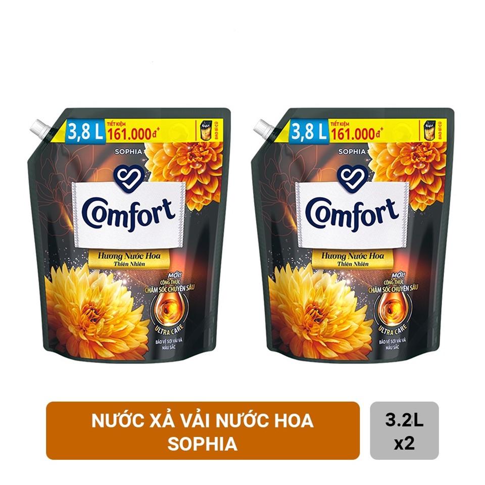 COMBO 2 túi Nước xả vải Comfort Nước hoa Sophia 3.2LX2