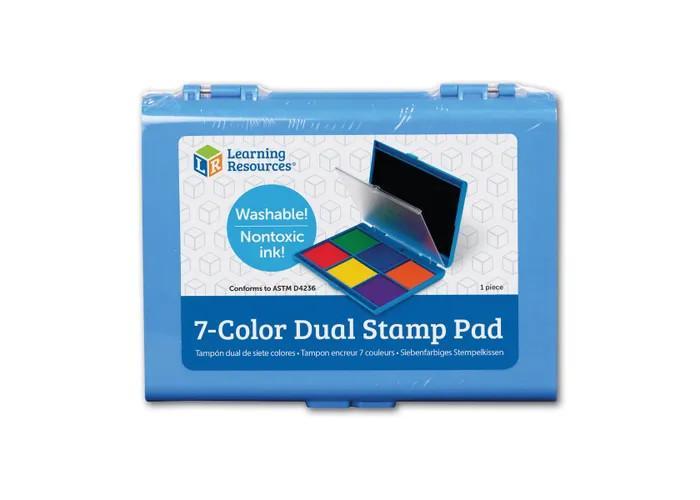 Learning Resources Bộ mực in dấu 7 màu - Jumbo 7 Color Ink Stamp Pad