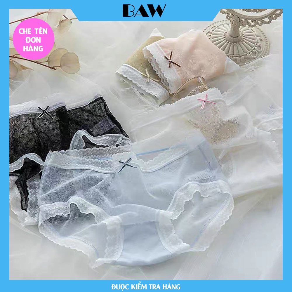 Bộ 5 Quần Lót Ren Nữ phối nơ thương hiệu Baw mã KQA6