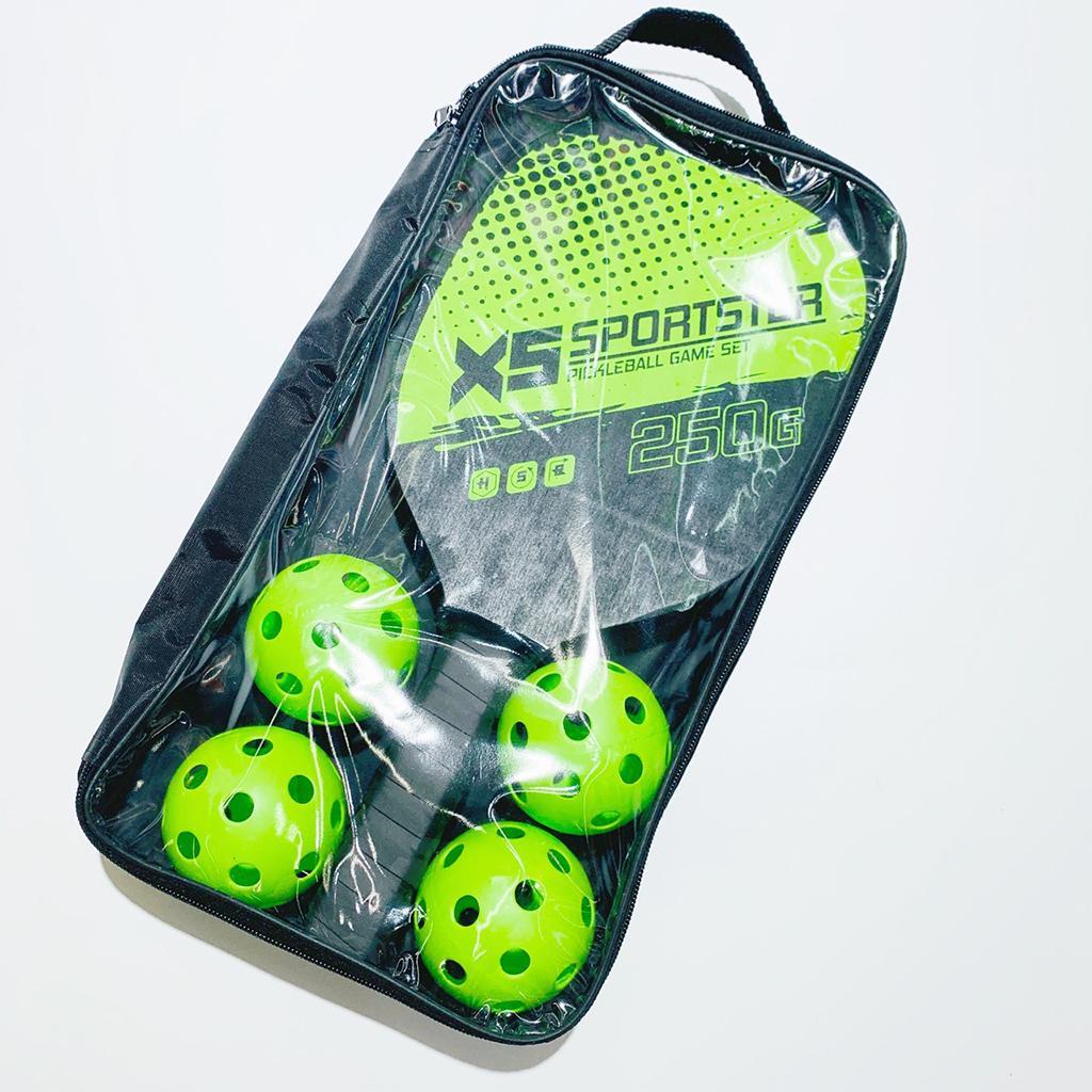 2xProfessional Pickleball Set 2-Player Carbon Fiber Paddle Racquets 4 Ball