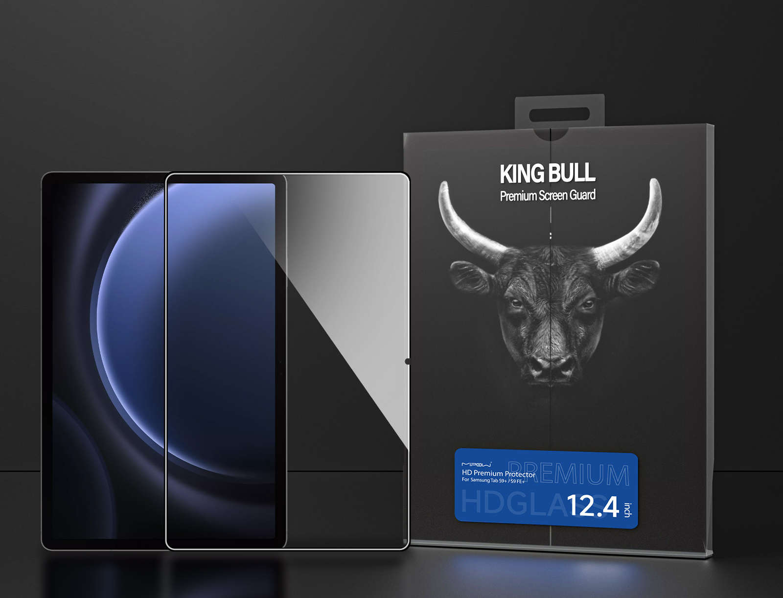 Miếng dán cường lực Mipow Kingbull Premium HD cho Samsung Tab S9/ S9 FE/ S9 FE+ - Hàng chính hãng