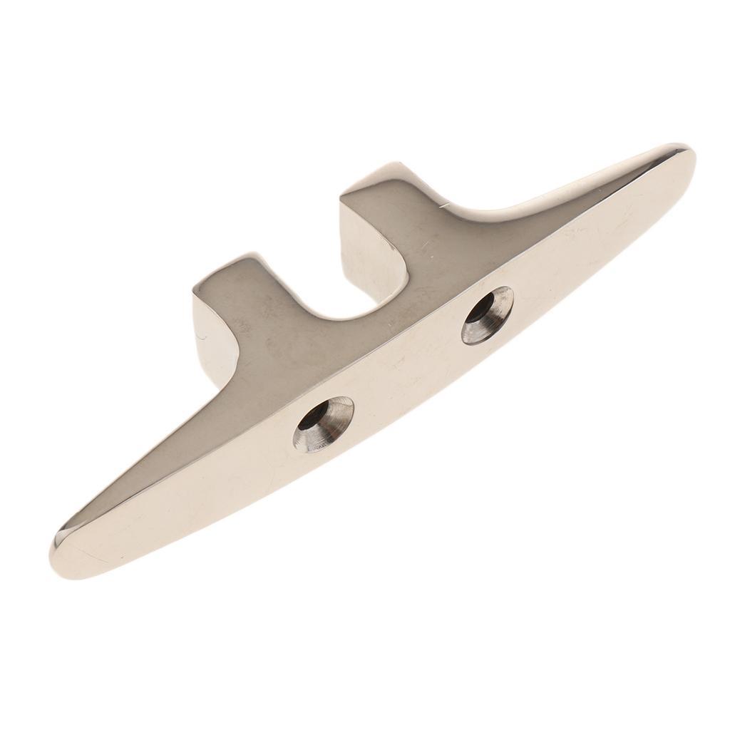 Lightweight Durable Stainless Steel Boat Mooring Cleat Open Base Dock Cleat for Yacht Kayak Canoe Fishing Boat