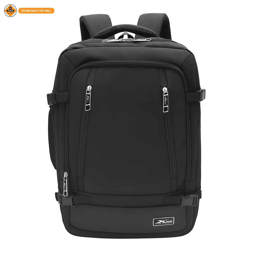 Balo du lịch cao cấp Leader Pro Xbags XB2010 cỡ lớn màu đen đựng laptop 17 inch