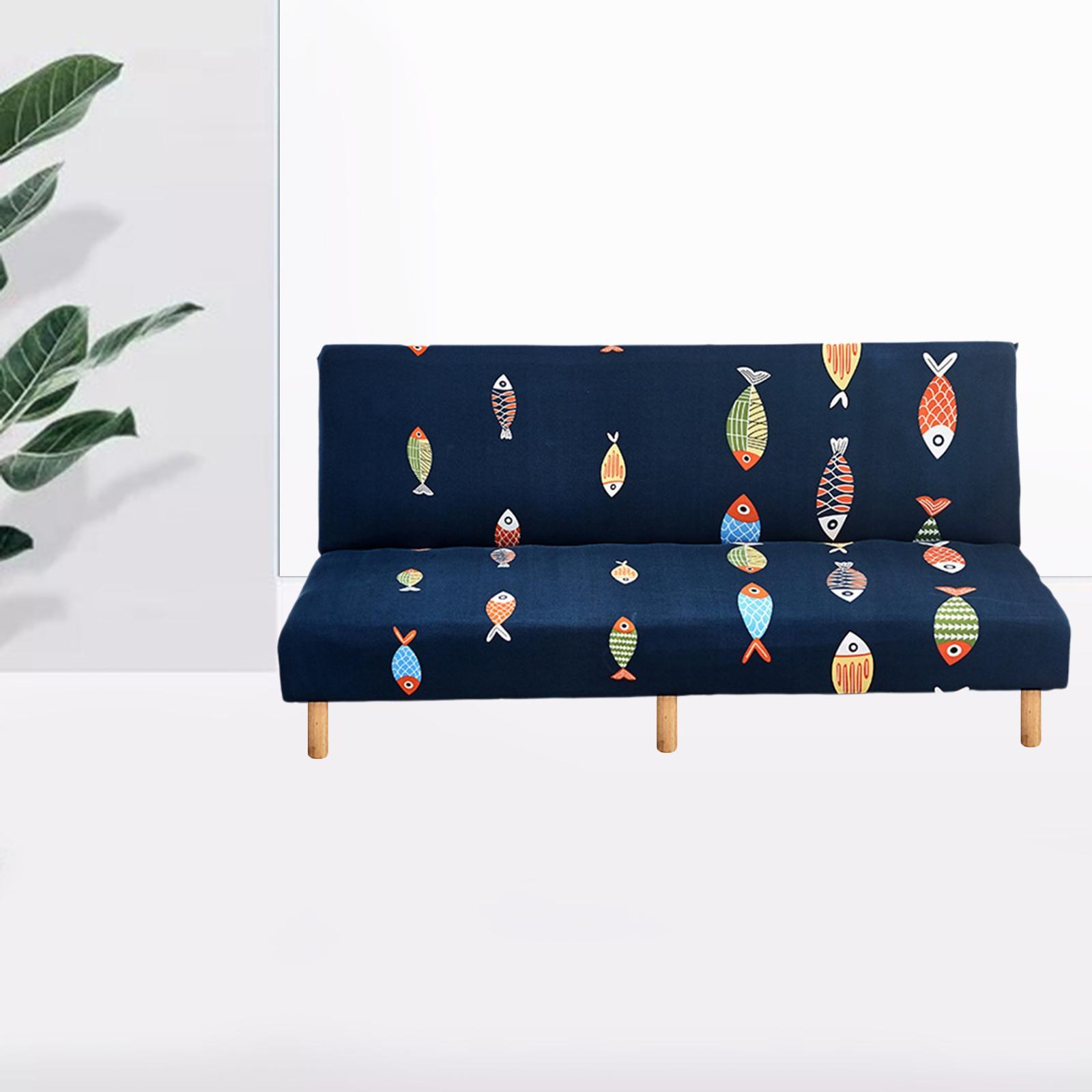 Armless Sofa Cover Furniture Protector Stretch Sofa Slipcover for Bedroom Color