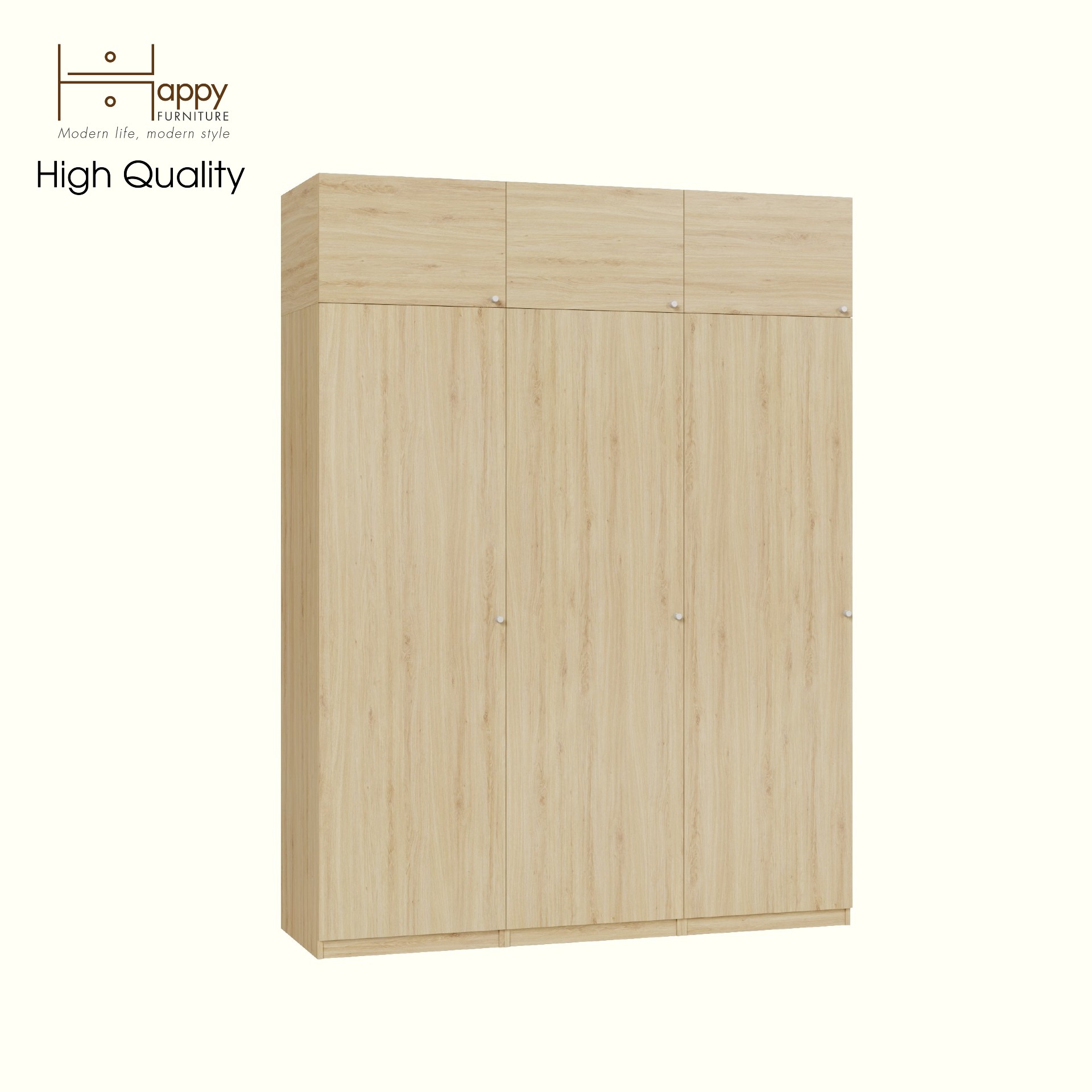 [Happy Home Furniture] SCANDINA, Tủ quần áo 3 cửa mở 1m8x2m4 ,180cm x 57cm x 241cm ( DxRxC), TCM_090
