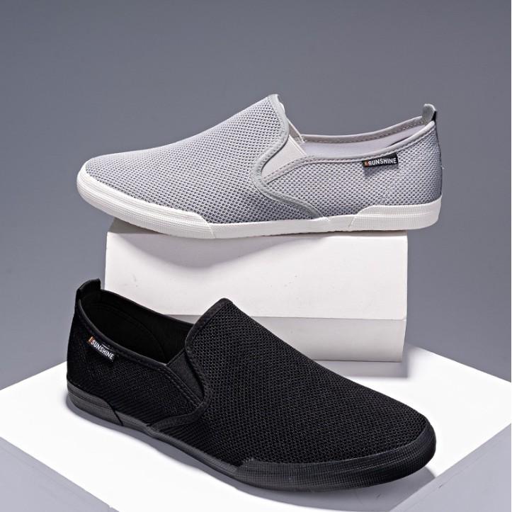 Giày lười nam - Slip on nam vải - Mã LY89