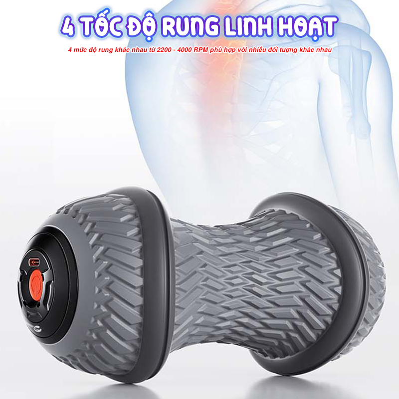 Con lăn tập giãn cơ, giảm đau nhức toàn thân Booster Boluojun JMQ-6855