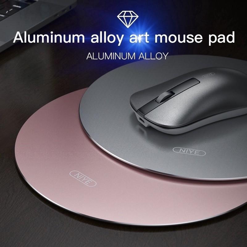 Miếng Lót Chuột Nhôm nguyên khối cho Laptop Macbook (Aluminium mouse Pad