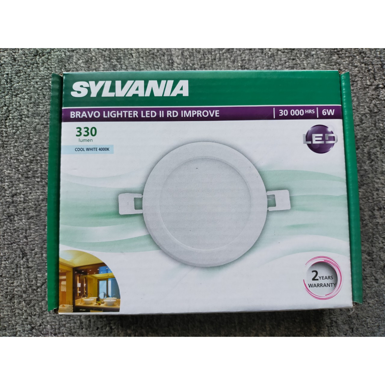 ĐÈN LED ÂM TRẦN SYLVANIA DOWNLIGHT BRAVO LIGHTER LED II RD 6W ÁNH SÁNG TRUNG TÍNH 4000K (110mm) 220-240V 30000H - HÀNG CHÍNH HÃNG