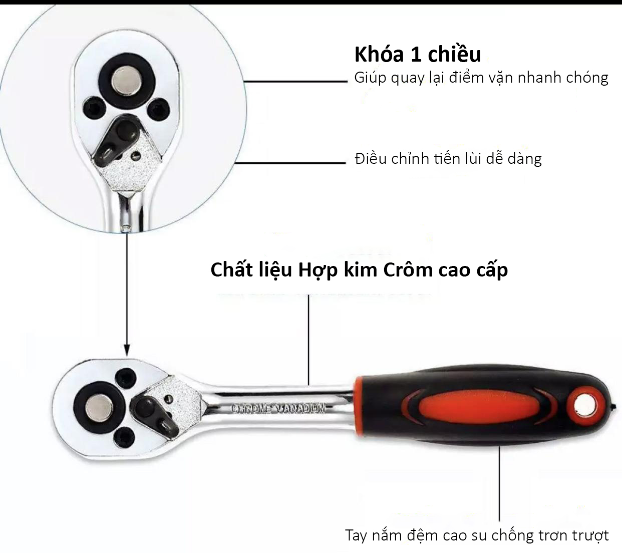 Bộ dụng cụ sửa chữa đa năng 46 chi tiết | Tháo mở ốc vít, bu lông, sữa chữa ô tô xe máy, sửa chữa đồ gia đụng | Chất liệu hợp kim thép chống gỉ