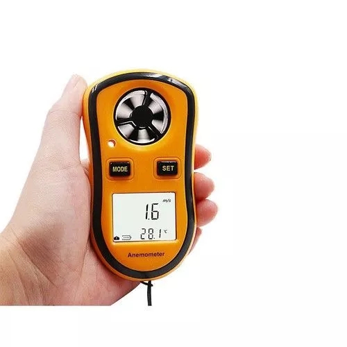 Máy đo tốc độ gió, đồng hồ đo sức gió mini màn hình LCD