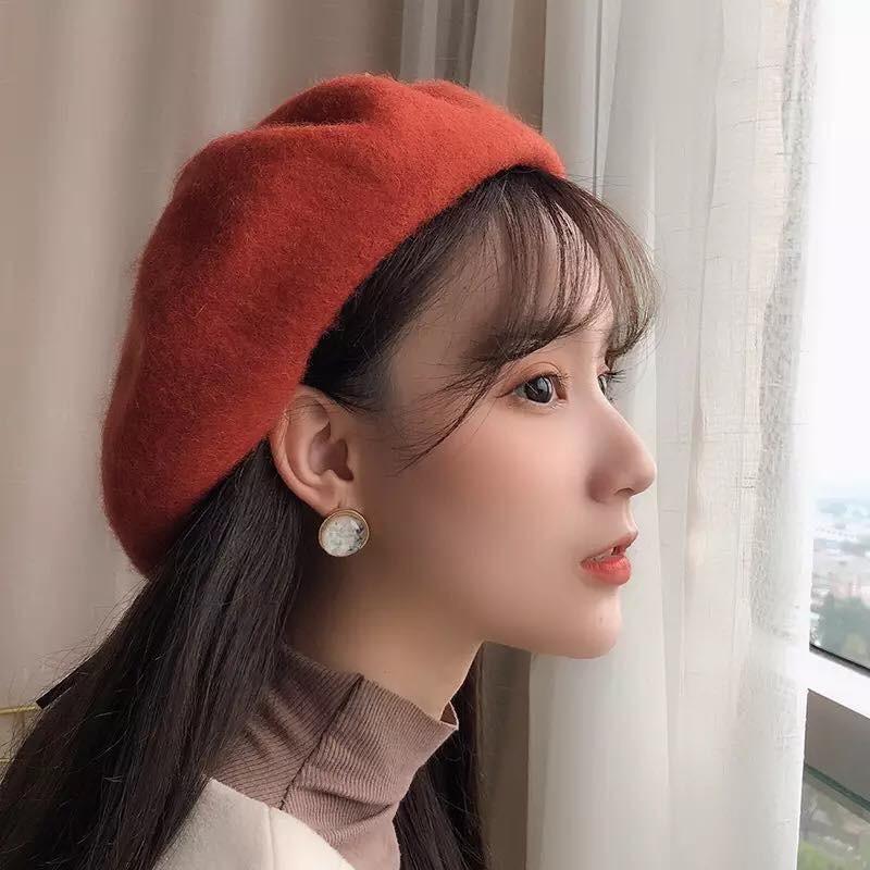 MŨ NỒI BERET MŨ NỒI NỮ HÀNG LOẠI 1 CÓ DÂY RÚT KÈM HÌNH THẬT