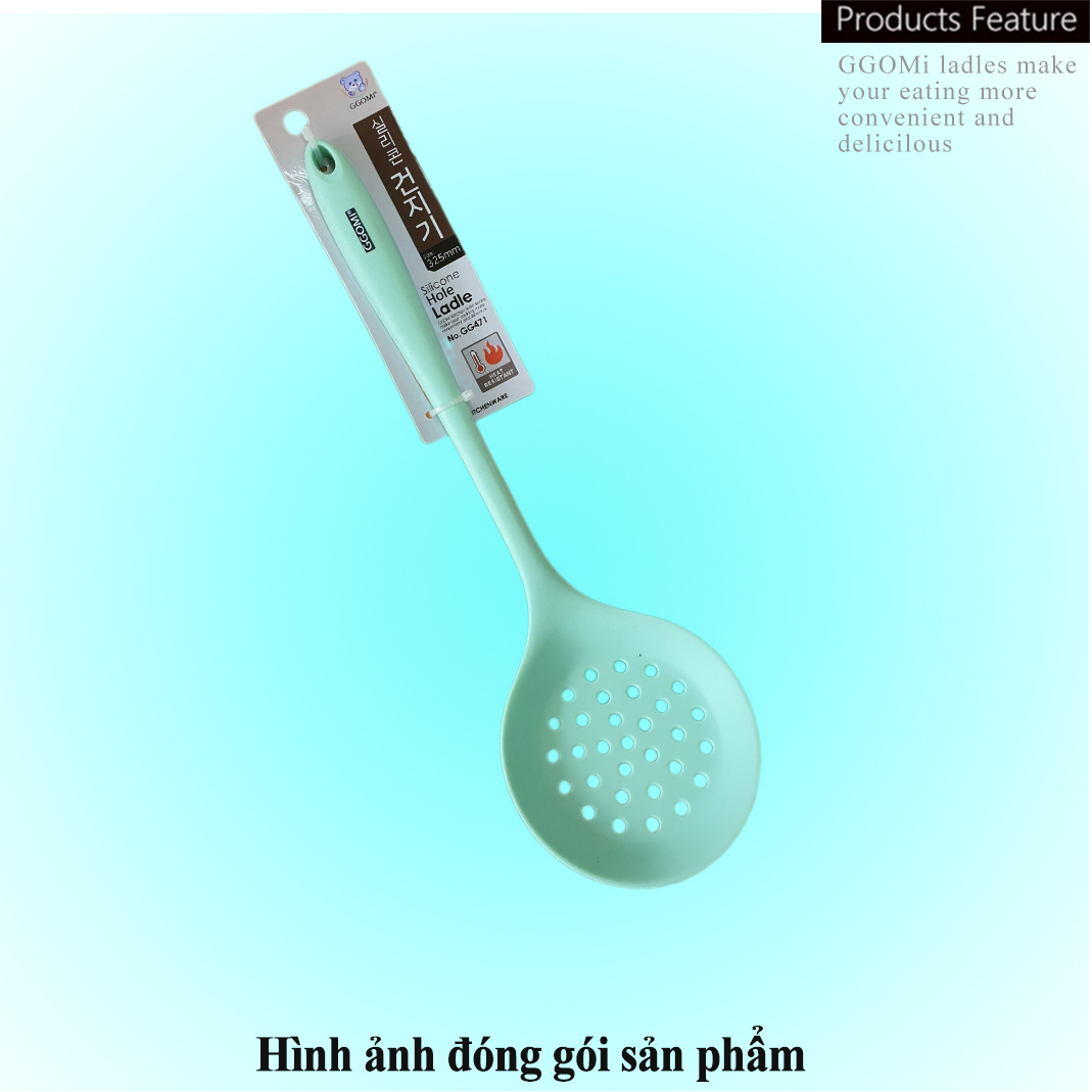 [HÀNG CHÍNH HÃNG]Bộ dụng cụ nấu ăn bằng silicone an toàn sức khỏe, 4 màu sắc sặc sỡ dài 33cm GGOMi Hàn Quốc GGSL