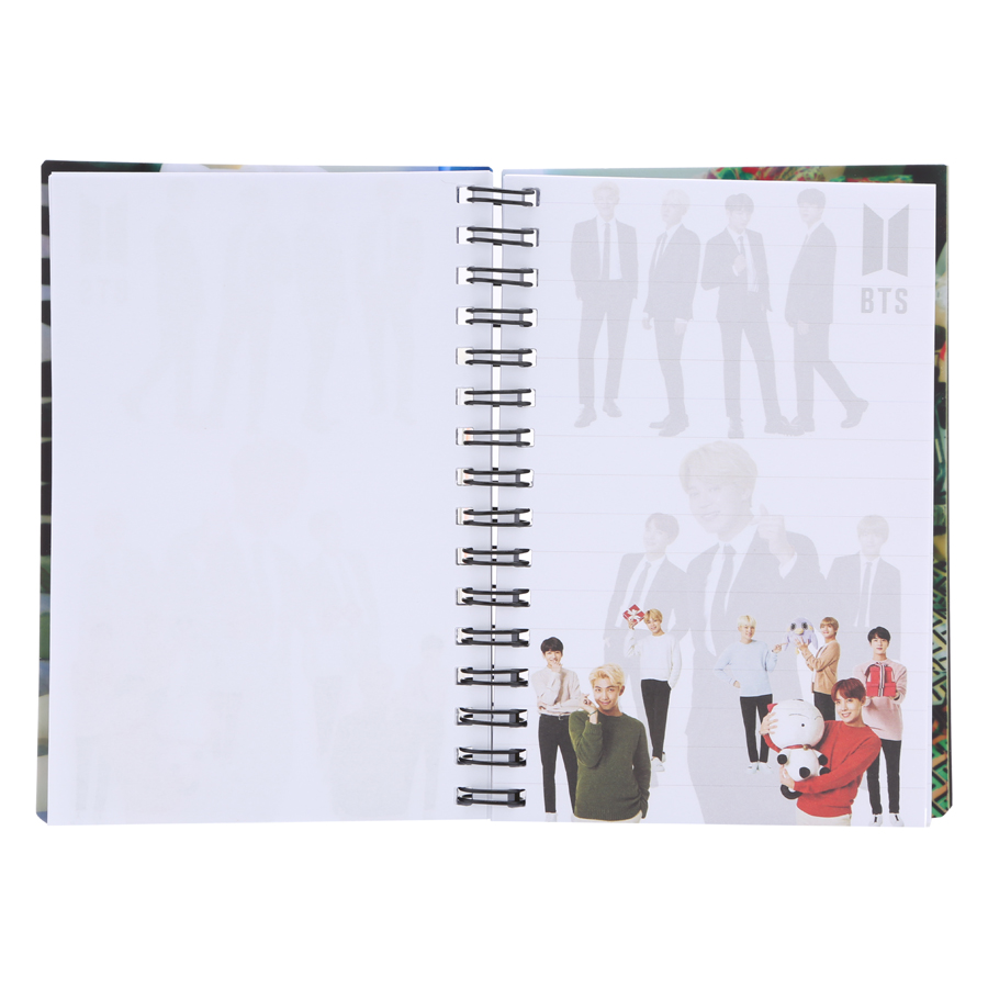 Sổ Lò Xo Hình Ban Nhạc BTS (14 x 9.5 cm) - Mẫu Ngẫu Nhiên