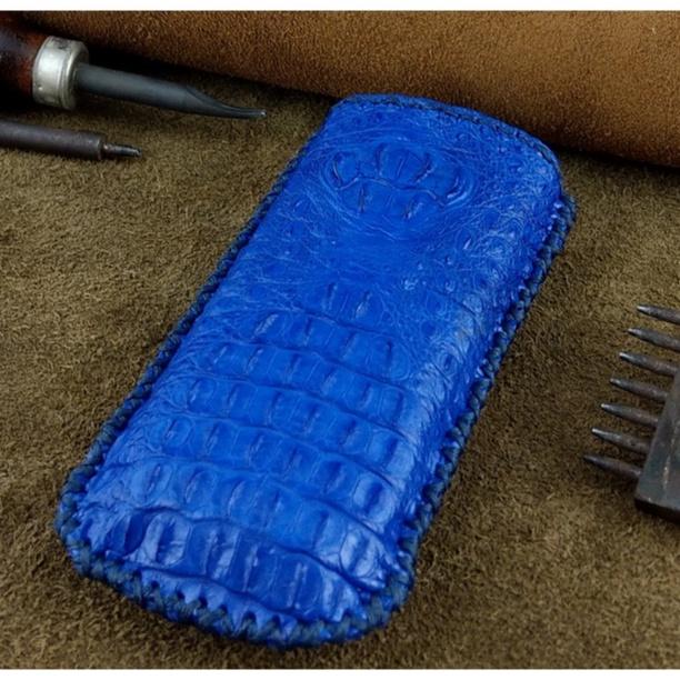 Bao da có dây rút cho Nokia 8800 handmade da cá sấu thật có gù