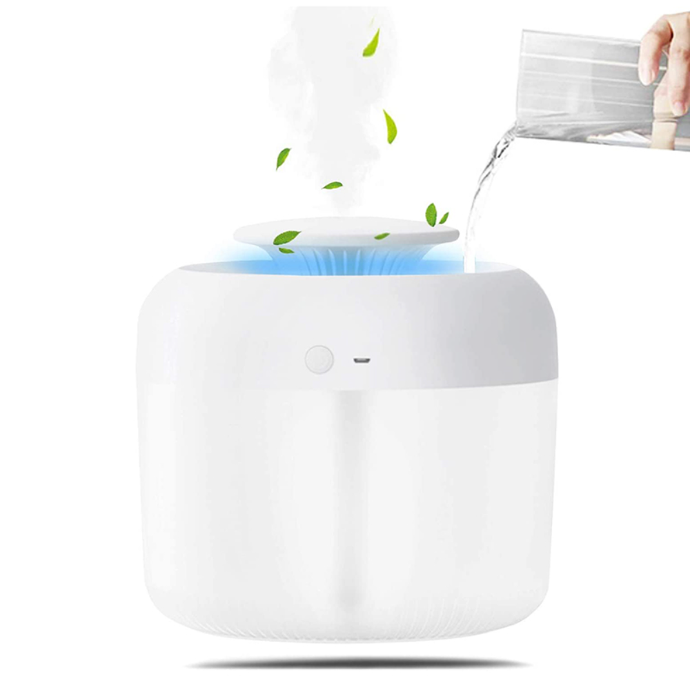 2.4L Nhà Máy Tạo Độ Ẩm Không Khí Siêu Âm Thanh USB Tinh Tinh Dầu Khuếch Tán Thoáng Mát Máy Phun Sương Tạo Ẩm Với Nhiều Màu Sắc Đèn