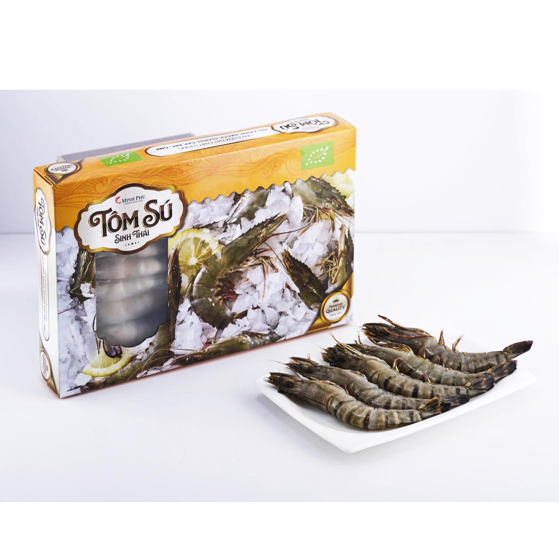 Tôm sú sinh thái Minh Phú size lớn hộp 1kg