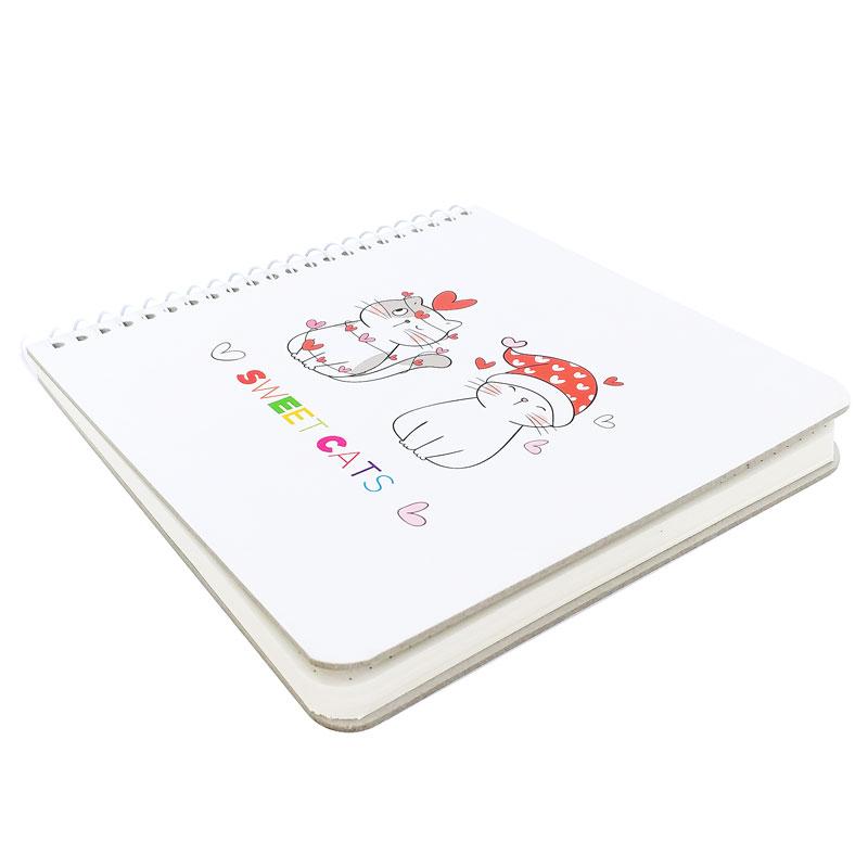 Sổ Lò Xo Teen Không Kẻ Có Chấm 80gsm Sweet Cats - The Sun - Mẫu 2
