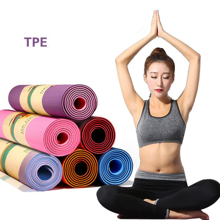 Thảm Yoga 2 Lớp - Vật dụng không thể thiếu mỗi khi tập Yoga - Mẫu mã mới với 2 lớp xốp chắc chắn, sử dụng lâu bền