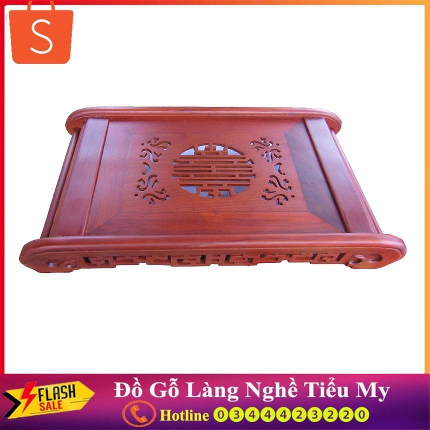 Khay Trà Quấn Thư Gỗ Hương, Kích Thước 45x27x7cm Dùng Trong Phòng Khách