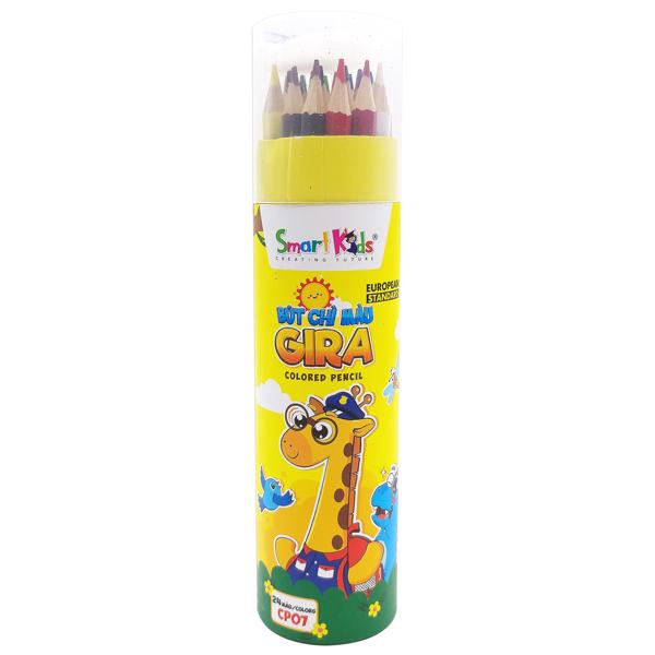 Hộp 24 Bút Chì Màu Kèm Chuốt Chì Gira - Smart Kids CP07