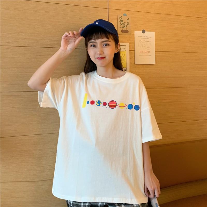 Áo thun tay lỡ in UNIVERSE form rộng ulzzang couple nam nữ UNISEX