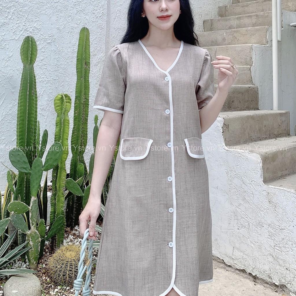 Đầm Form Suông Phối Viền Nổi Bật