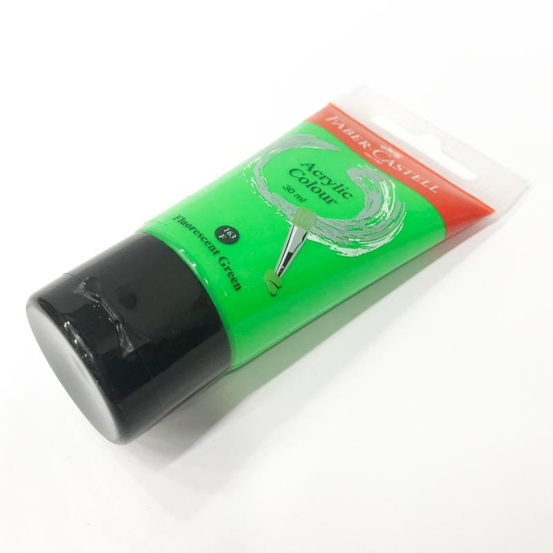 Hình ảnh Tuýp Màu Vẽ Acrylic 30ml Fluorescent Green (Xanh Lá Neon)