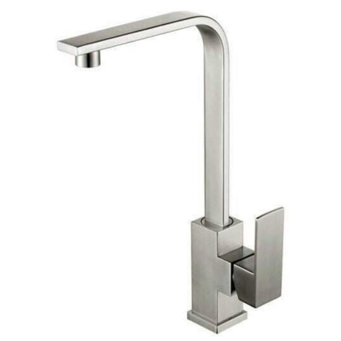 Vòi rửa chén Nóng Lạnh INOX SUS 304 xoay 360 gắn chậu rửa chén TẶNG KÈM 2 DÂY CẤP INOX VRCV03
