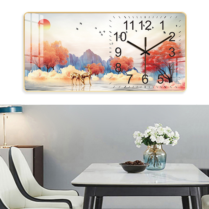 Đồng Hồ Treo Tường Trang Trí Nghệ Thuật (80x40cm)