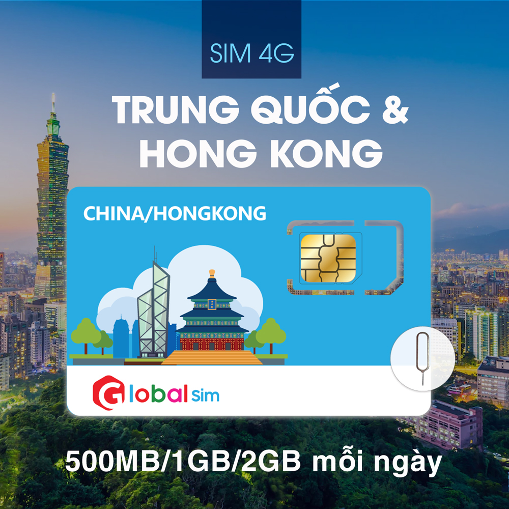 SIM DU LỊCH TRUNG QUỐC &amp; HONGKONG - 8 NGÀY &amp; 30 NGÀY