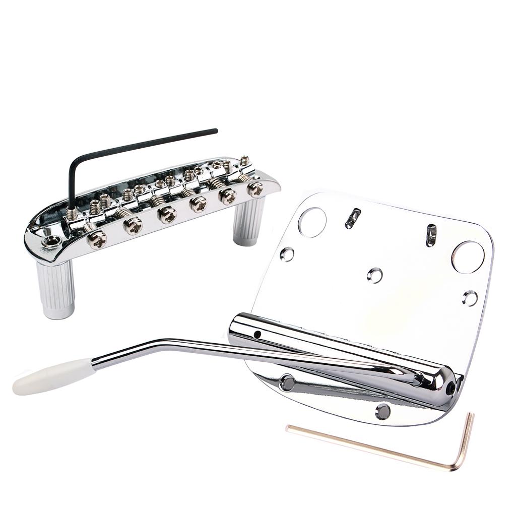 Sunnimix Chrome 6 Dây Đàn Guitar Cầu Cho Jazzmaster Phần Guitar