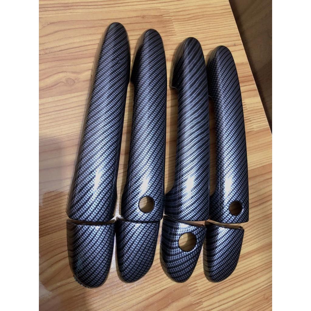 Ốp cửa ô tô - Bộ 4 Ốp Tay Nắm Cửa MAZDA 2, MAZDA 3,MAZDACX5, MAZDA 6 Cacbon