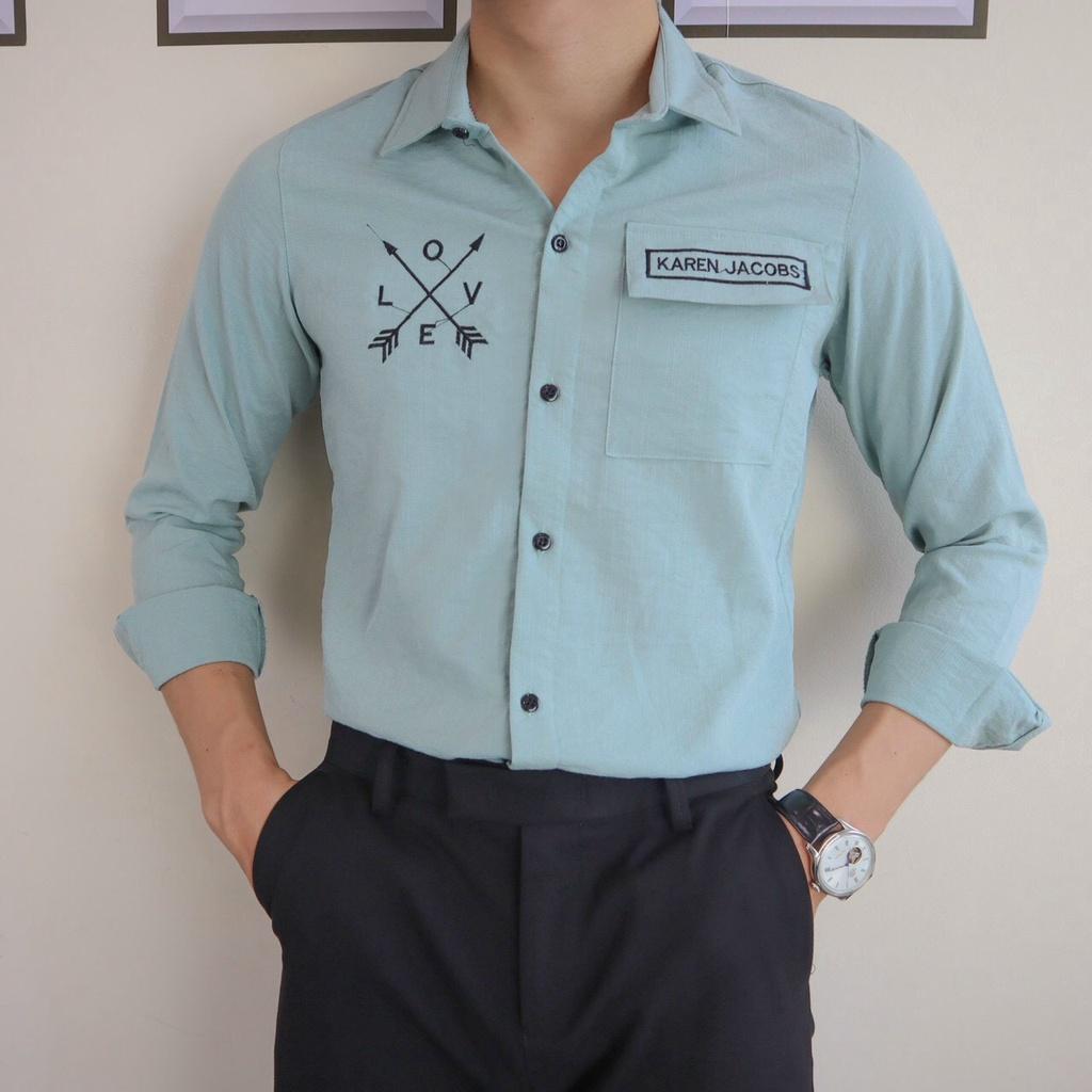 ÁO SƠ MI ĐŨI NAM HỌA TIẾT IN THÊU ĐỘC ĐÁO THỜI THƯỢNG TINH TẾ CHO PHÁI MẠNH SIÊU PHẨM VIỆT HÀNG MỚI SM128