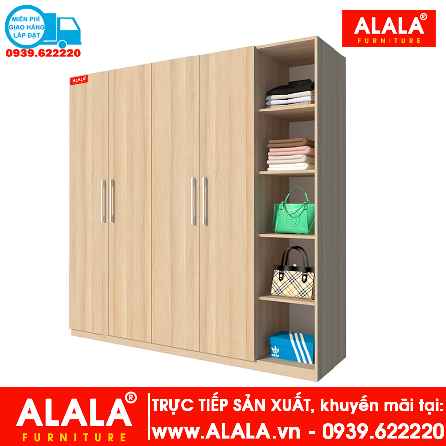 Tủ quần áo ALALA273 gỗ HMR chống nước - www.ALALA.vn - 0939.622220