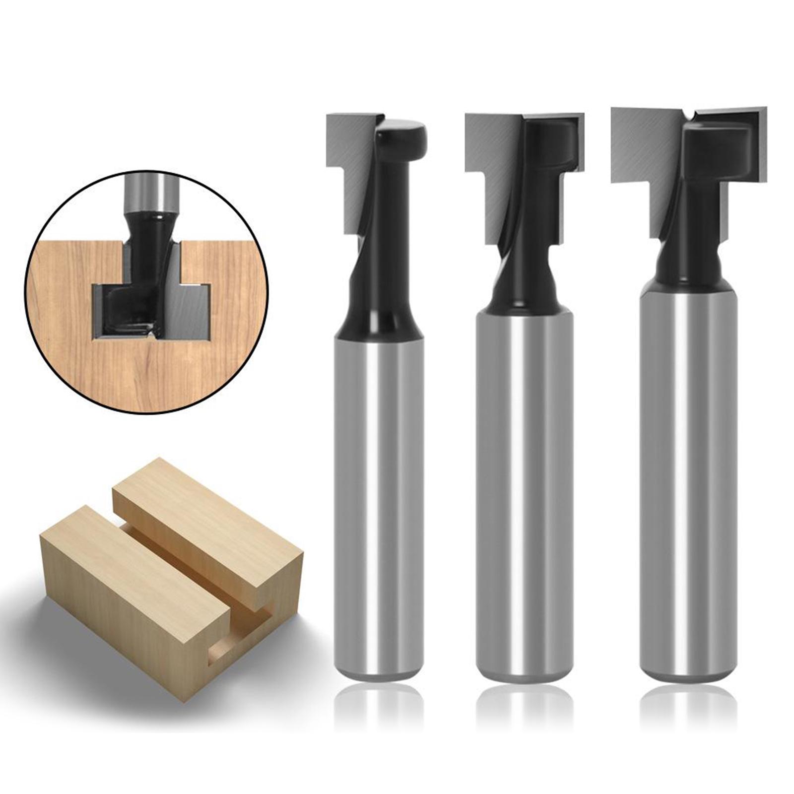 3/8 1/2" Straight T Slot Router Bit & T-Track Slotting Cutter Tool