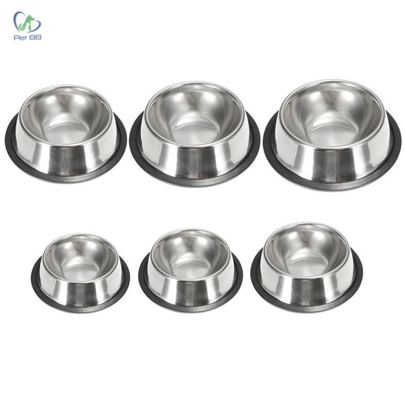 Bát ăn inox cho chó mèo chống trơn trượt đủ size