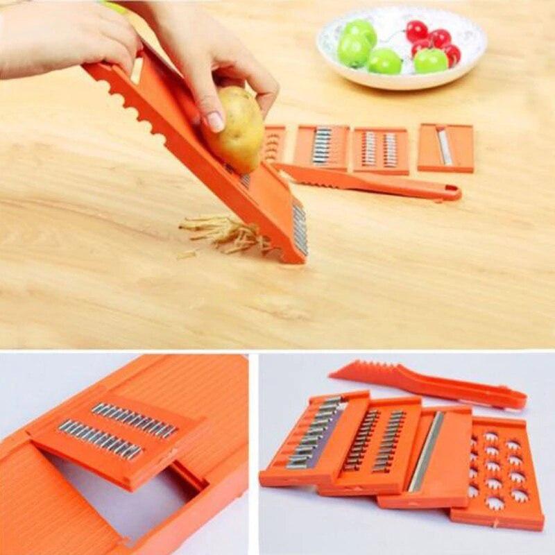 Multifunction Grater 7pcs/set Vegetable Fruit Potato Slicer Peeler Dicer Cutter Chopper Grater Kitchen Accessories Gadget