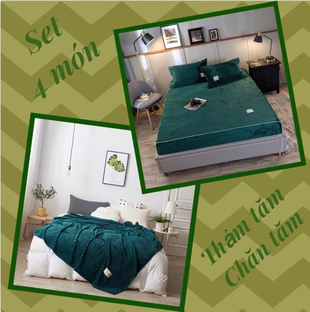 Bộ chăn ga tăm 4 món