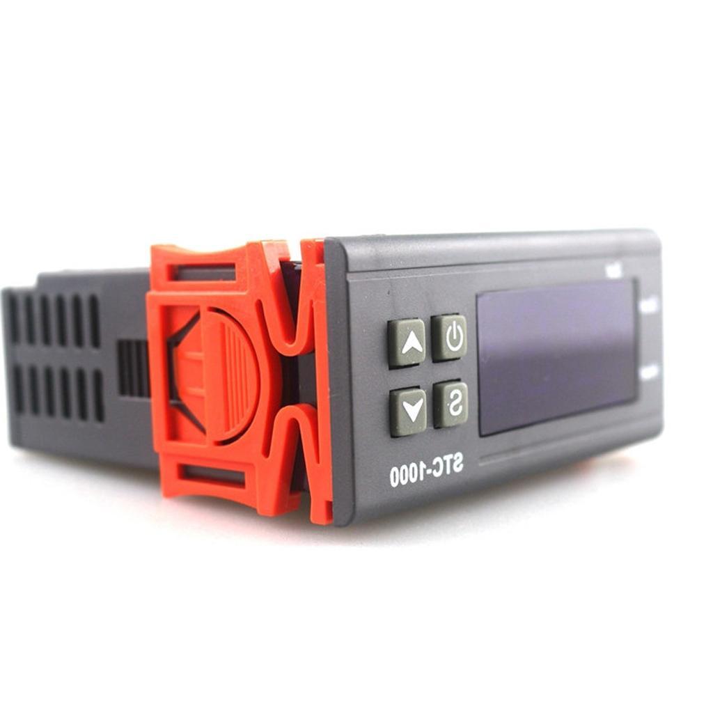 2x Dual Stage Digital Temperature Controller Fahrenheit Thermostat with Sensor for 3D Printer,Freezer,Fridge,Hatching